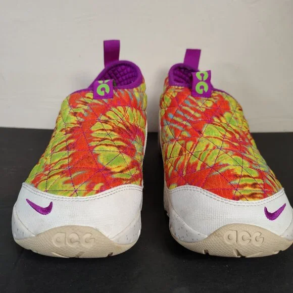Nike ACG Moc 3.O Sneakers Mens Size 8 Tie Die Slip Ons Neon Athletic CW2463-300 - Picture 3 of 11